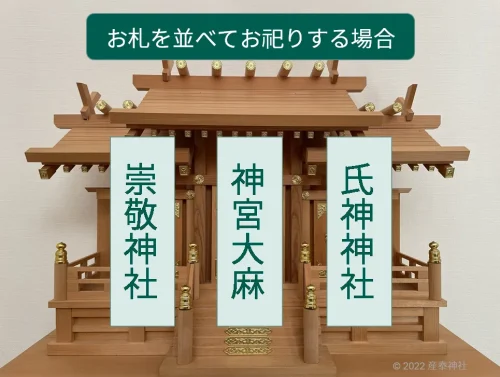 神棚　三社造りのお祀り方法